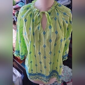 Umgee Cotton Blouse Embroidery.